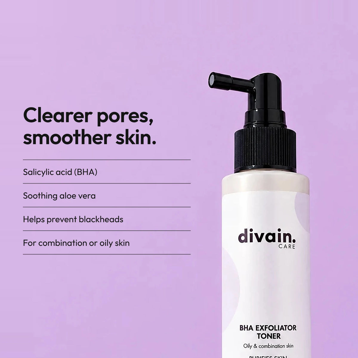 Salicylic acid for cleaner, refined pores.
