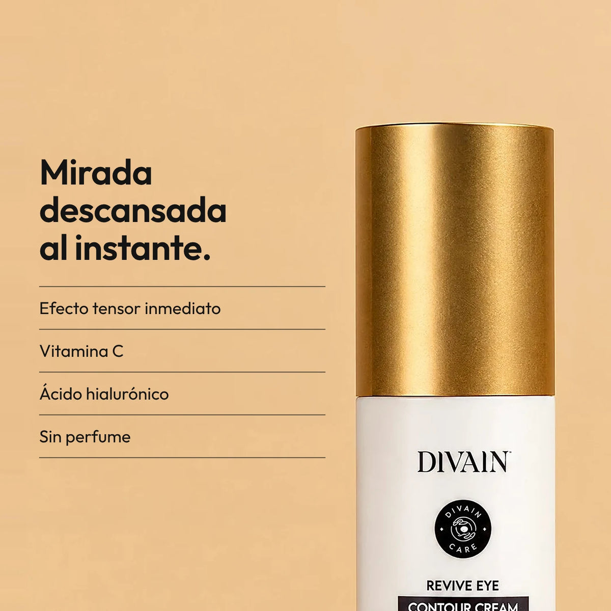 Contorno de ojos con efecto tensor inmediato.