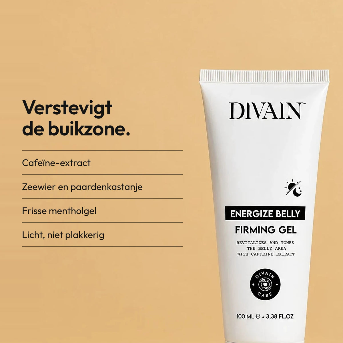 Verstevigende buikgel met cafeïne en koud-warm-effect.