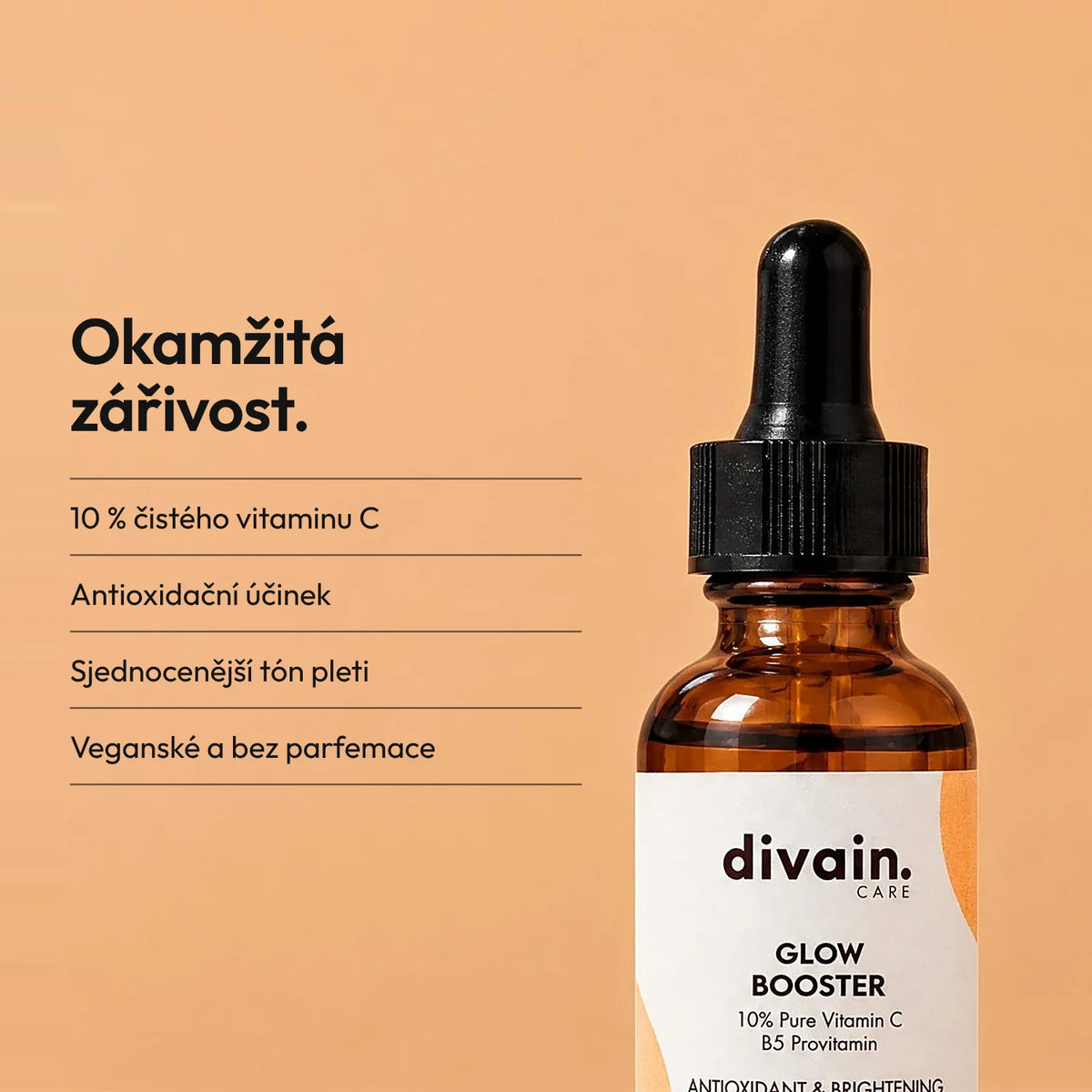 10 % čistého vitaminu C pro okamžitou záři.