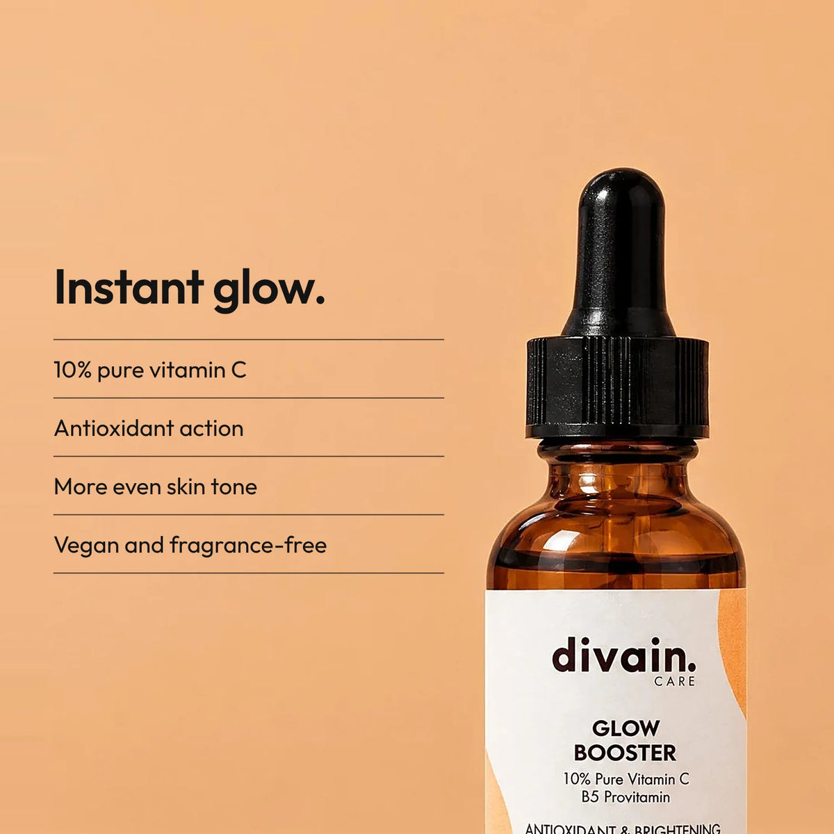 10% pure vitamin C for instant radiance.