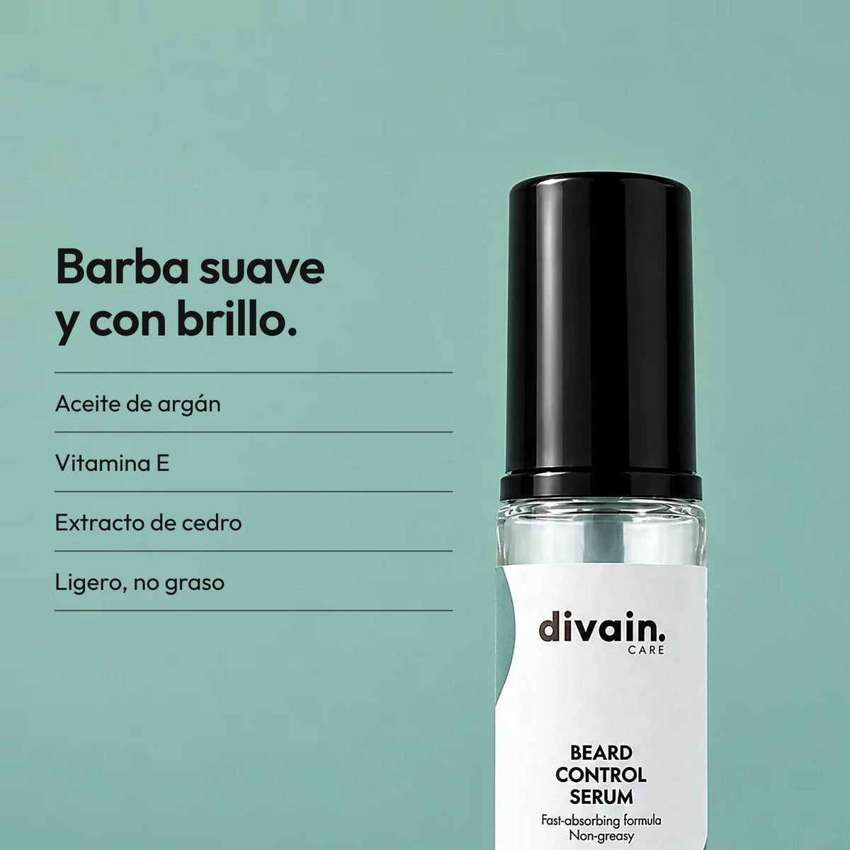 Sérum ligero y no graso que acondiciona, suaviza y da brillo a la barba.