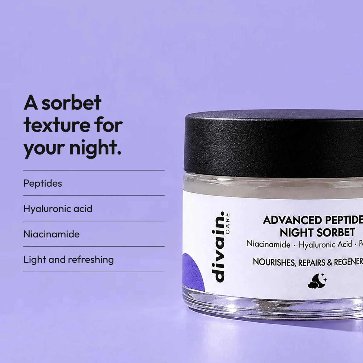 Night cream with a sorbet texture: light, fresh and nourishing.