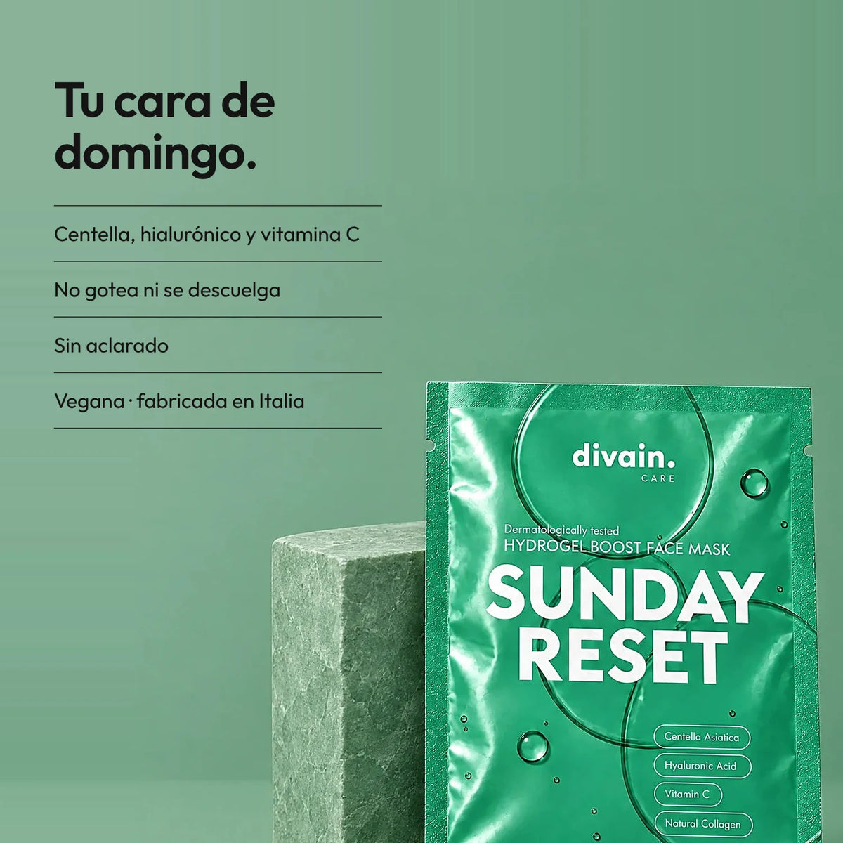 Mascarilla de hidrogel que no gotea: te la pones y sigues con tu vida.