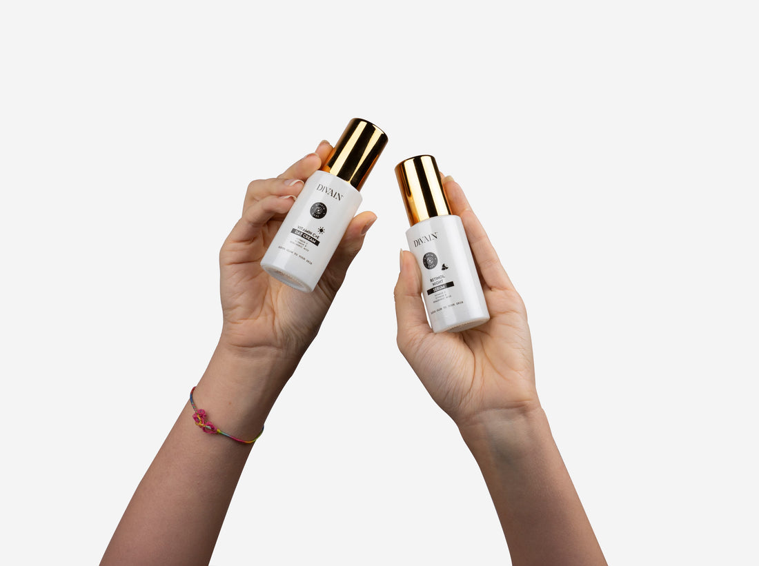 Crema de día y Retinol serum de divain