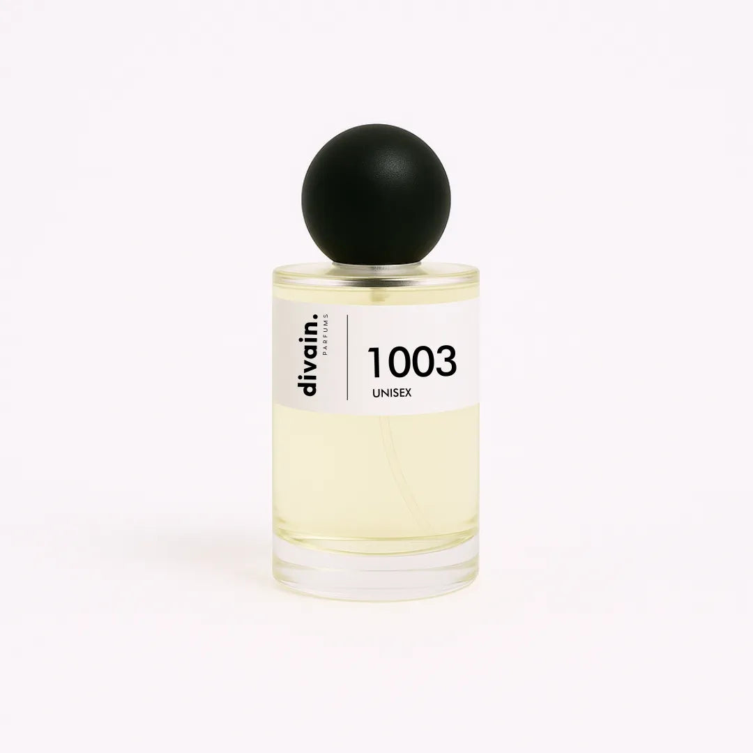 Bote de perfume equivalente unisex divain.1003