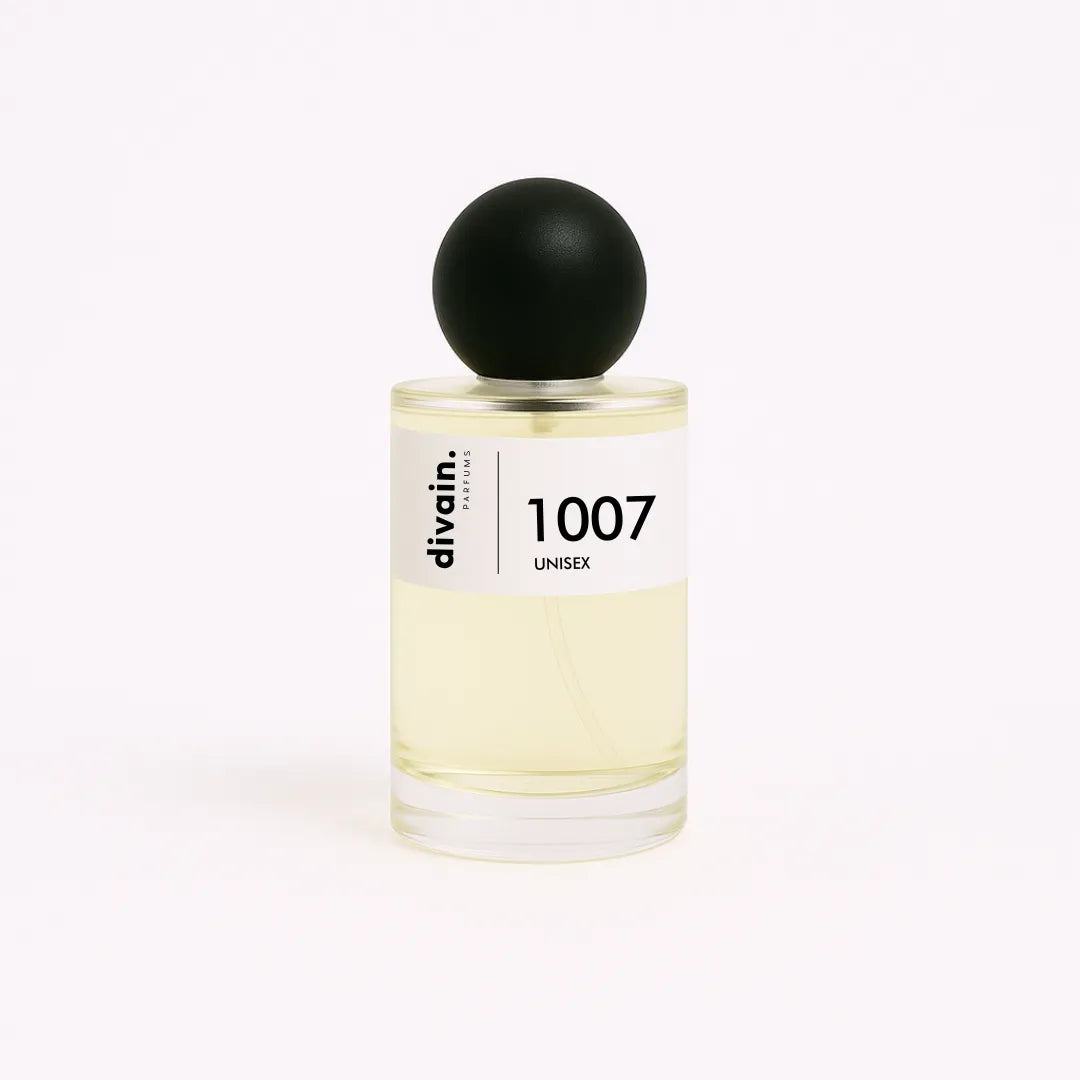 Bote de perfume equivalente unisex divain.1007