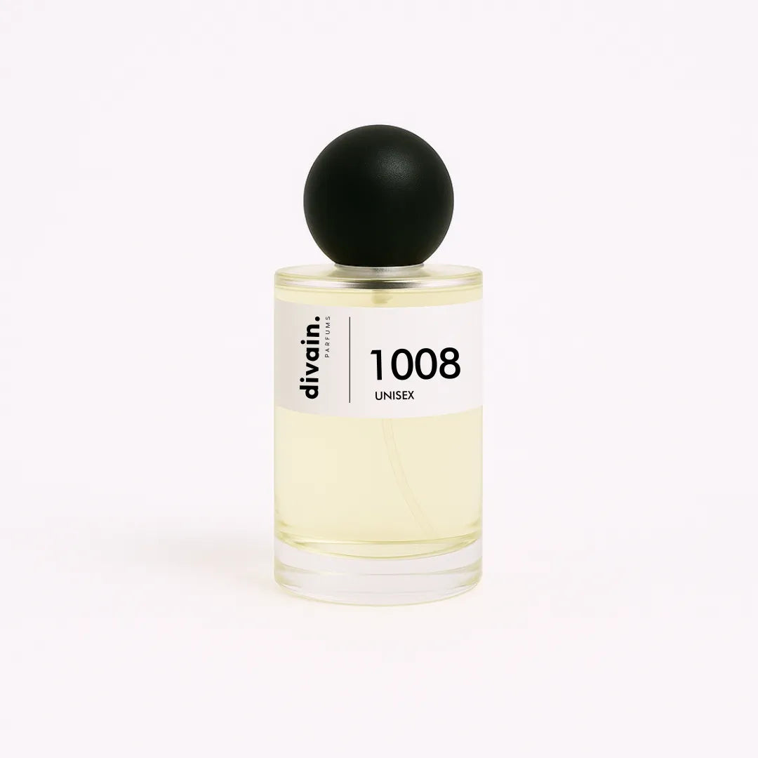 Bote de perfume equivalente unisex divain.1008