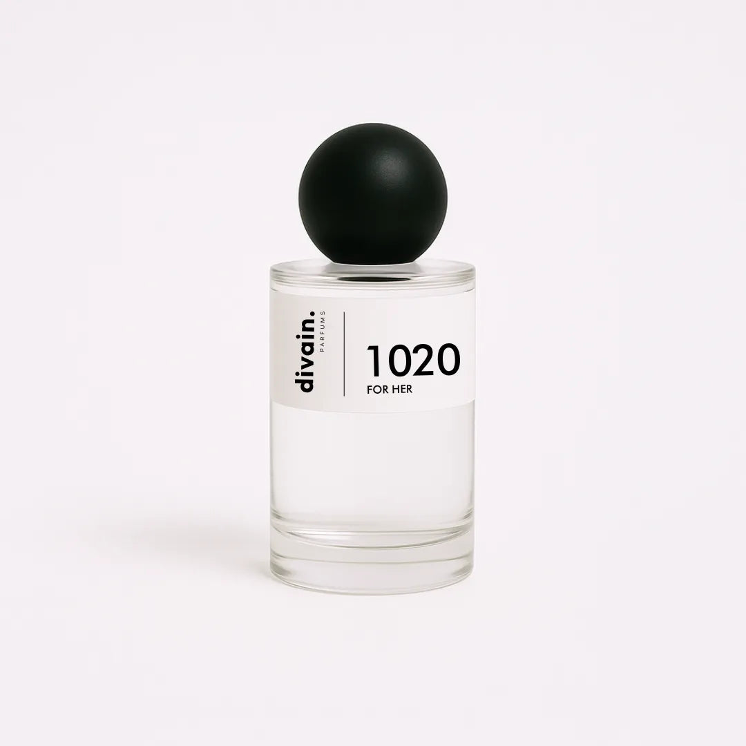 Bote de perfume equivalente para mujer divain.1020