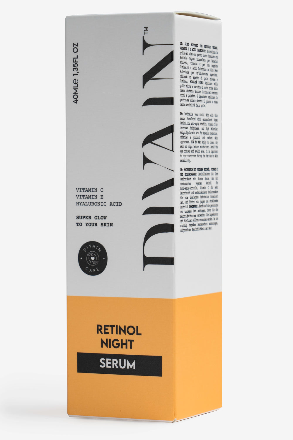 40 millilitres divain care night serum bottle