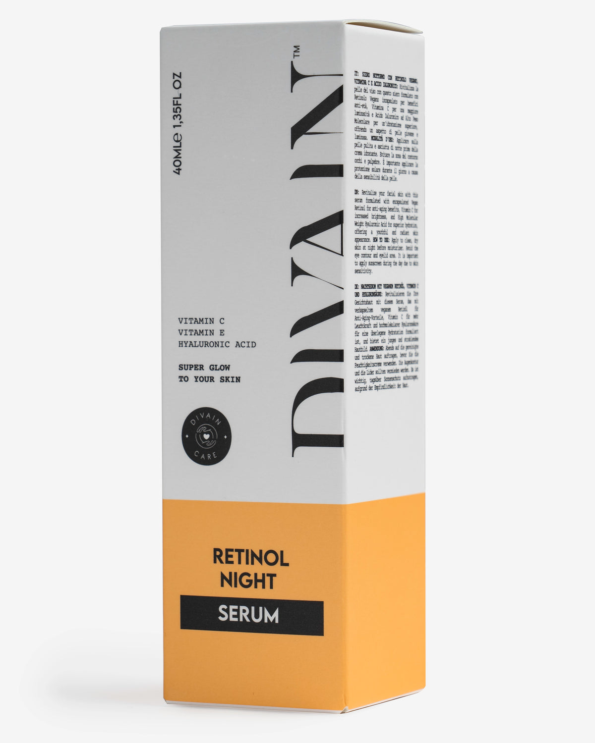 40 millilitres divain care night serum bottle