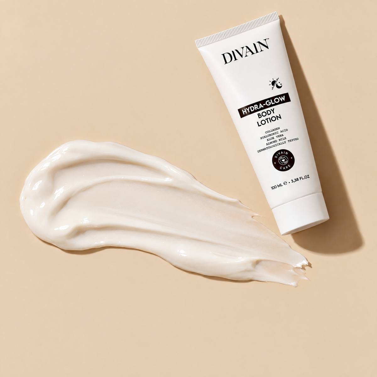 Textura de divain. Care HYDRA-GLOW Body Lotion