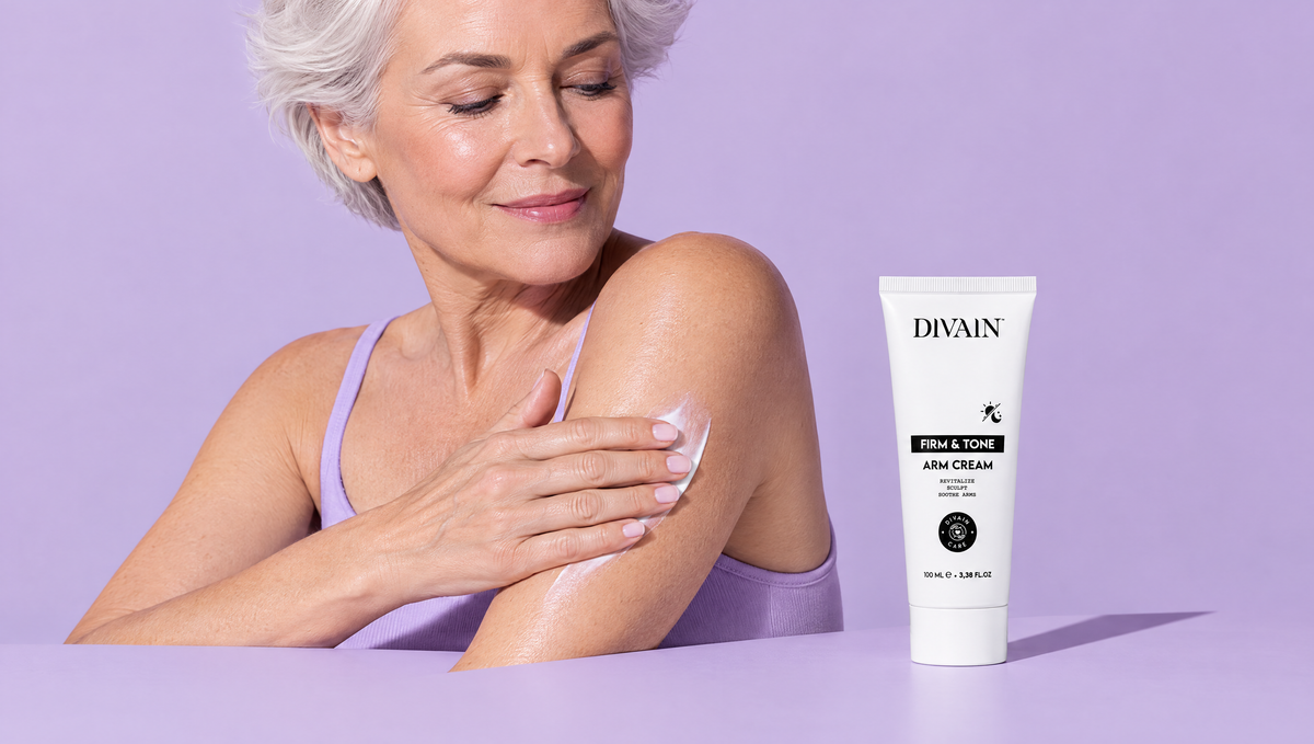 Modo de uso de divain. Care Firm & Tone Arm Cream