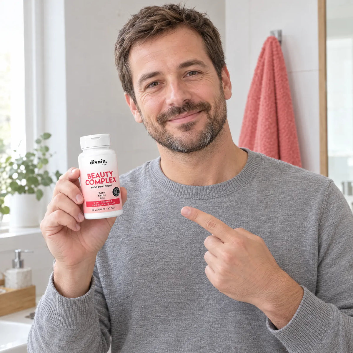 Hombre con Beauty Complex para el cuidado del cabello