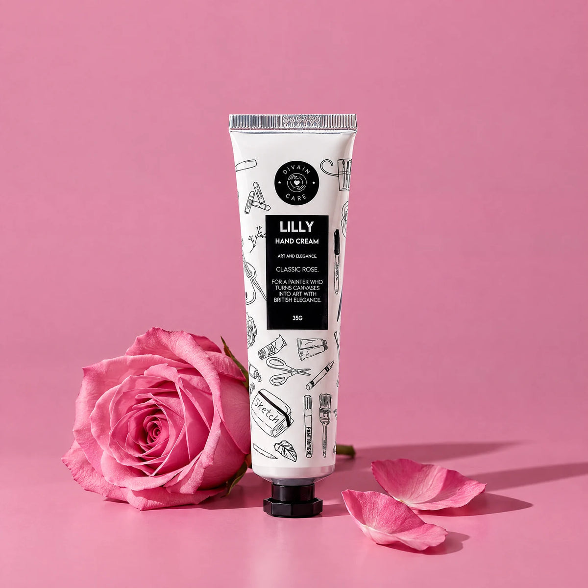 divain. Care Crema de manos Rosa
