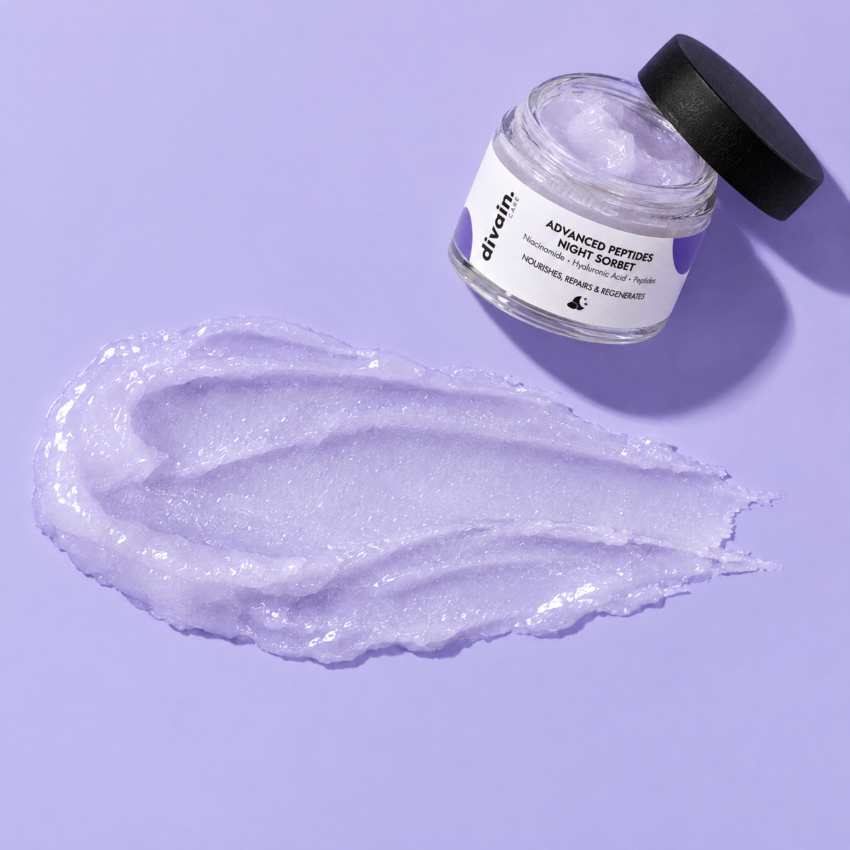 Textura de divain. Care Advanced Peptides Night Sorbet