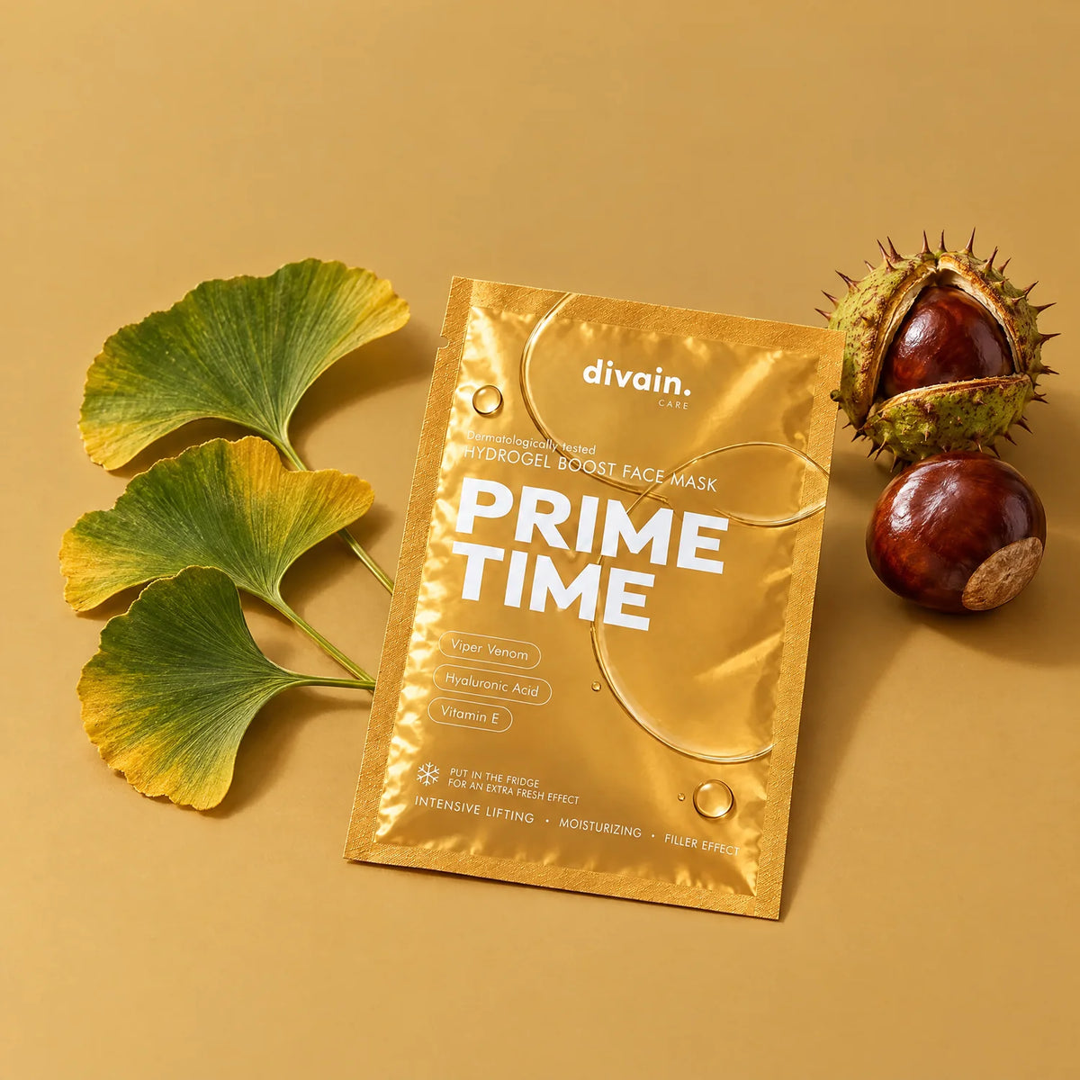 Prime Time con hojas de ginkgo biloba y castañas de Indias