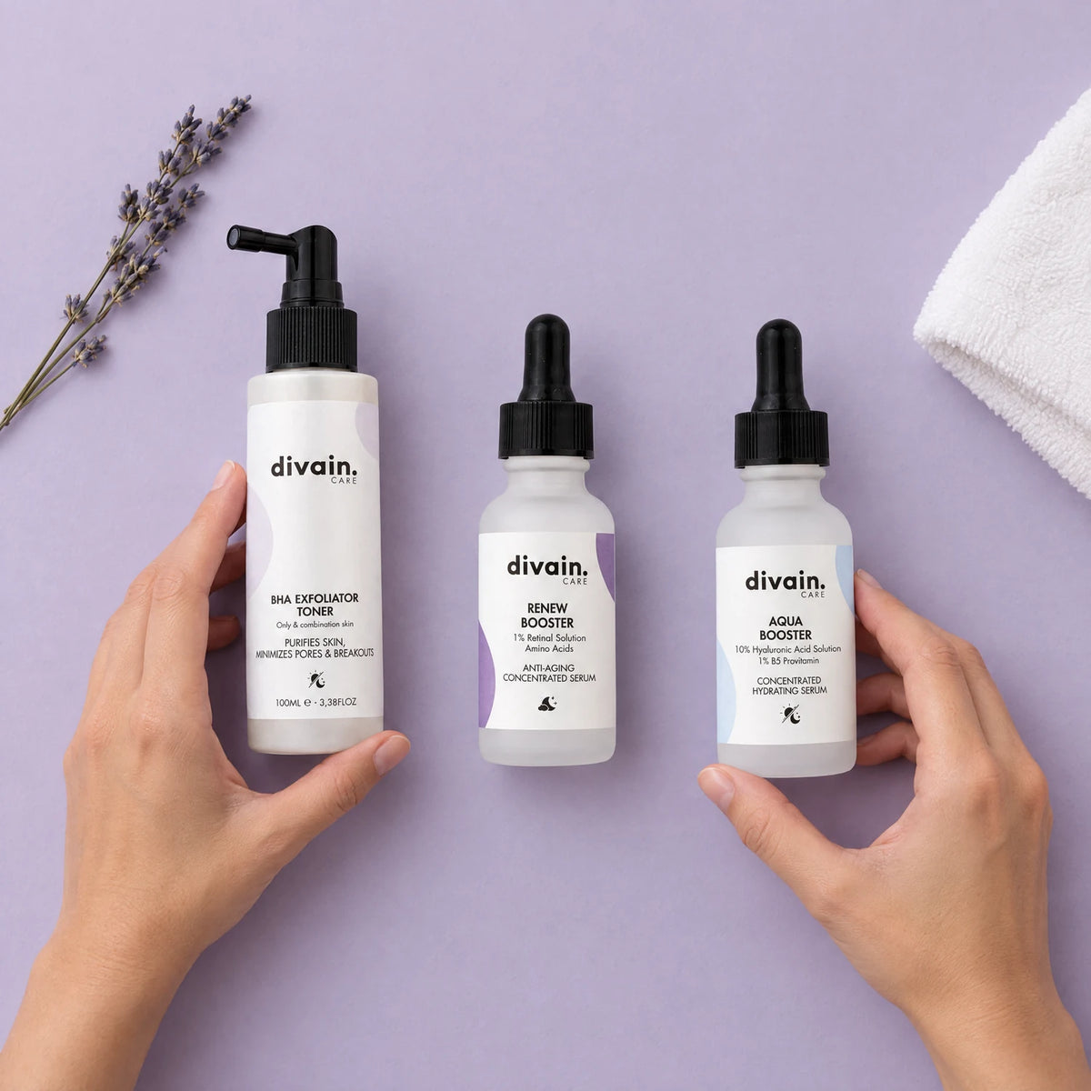 Rutina de skin cycling en orden: exfoliar, renovar, hidratar