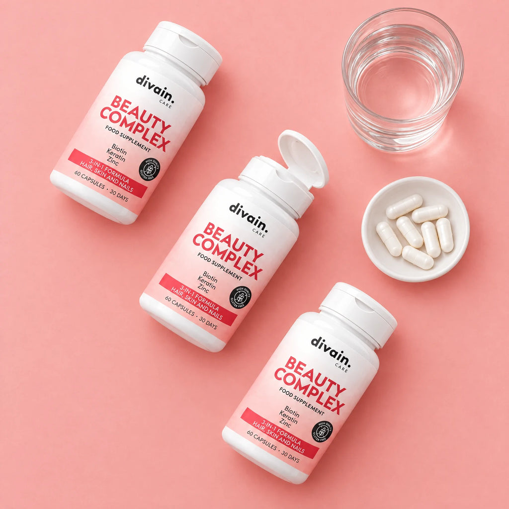 Contenido del pack Beauty Complex 3 meses: 3 botes y cápsulas