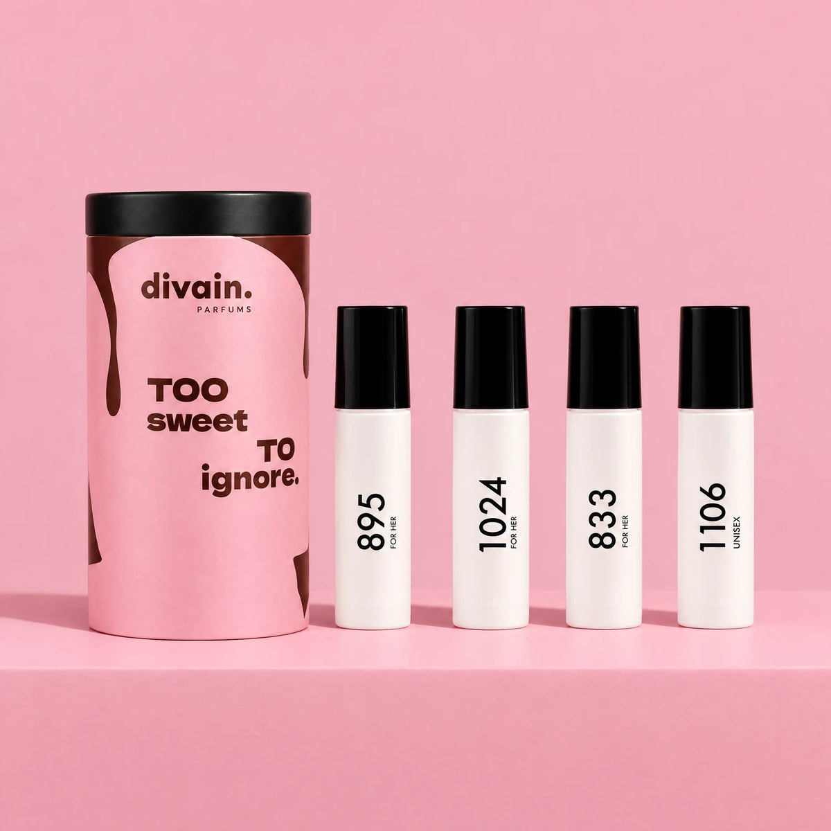 Estuche miniaturas gourmand mujer divain. con 4 perfumes de 10 ml