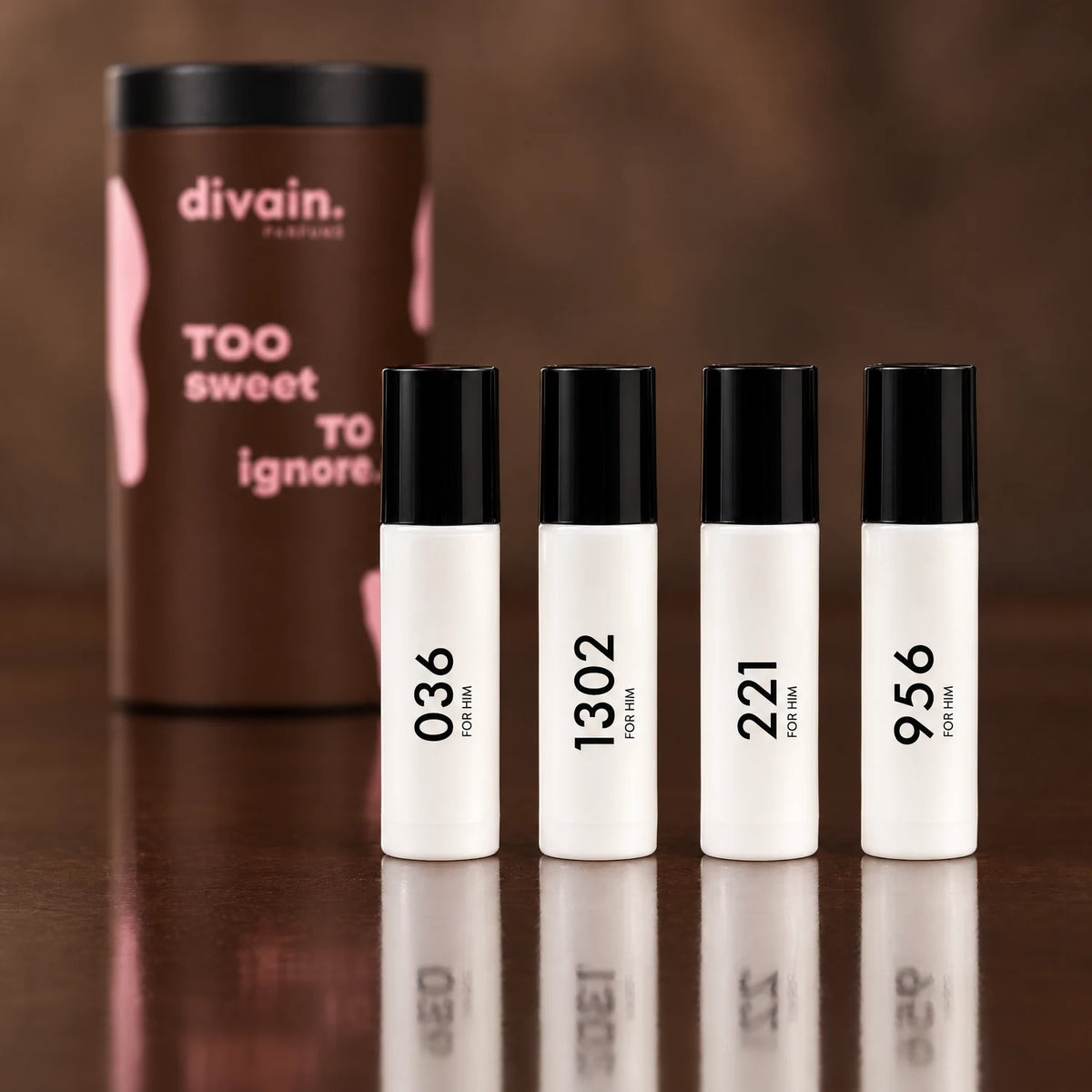 Detalle de los 4 frascos de 10 ml: 036, 1302, 221 y 956