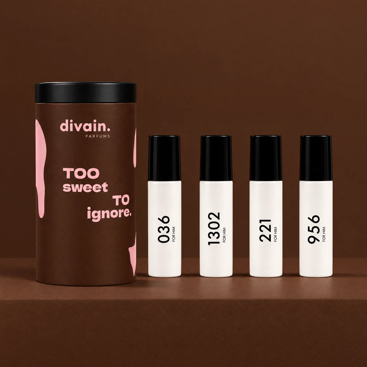 Estuche miniaturas gourmand hombre divain. con 4 perfumes de 10 ml