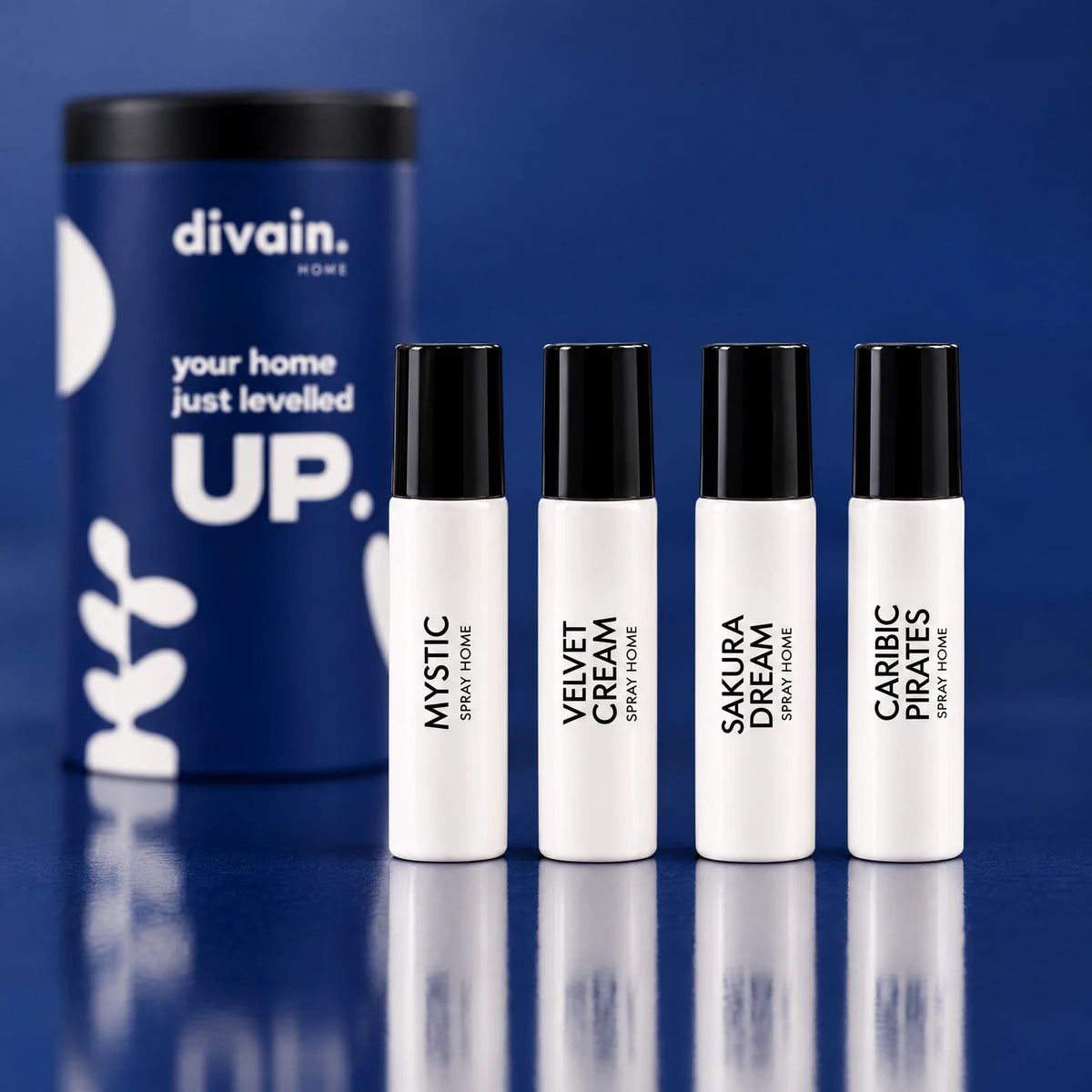 Detalle de los 4 ambientadores: Mystic, Velvet Cream, Sakura Dream y Caribic Pirates