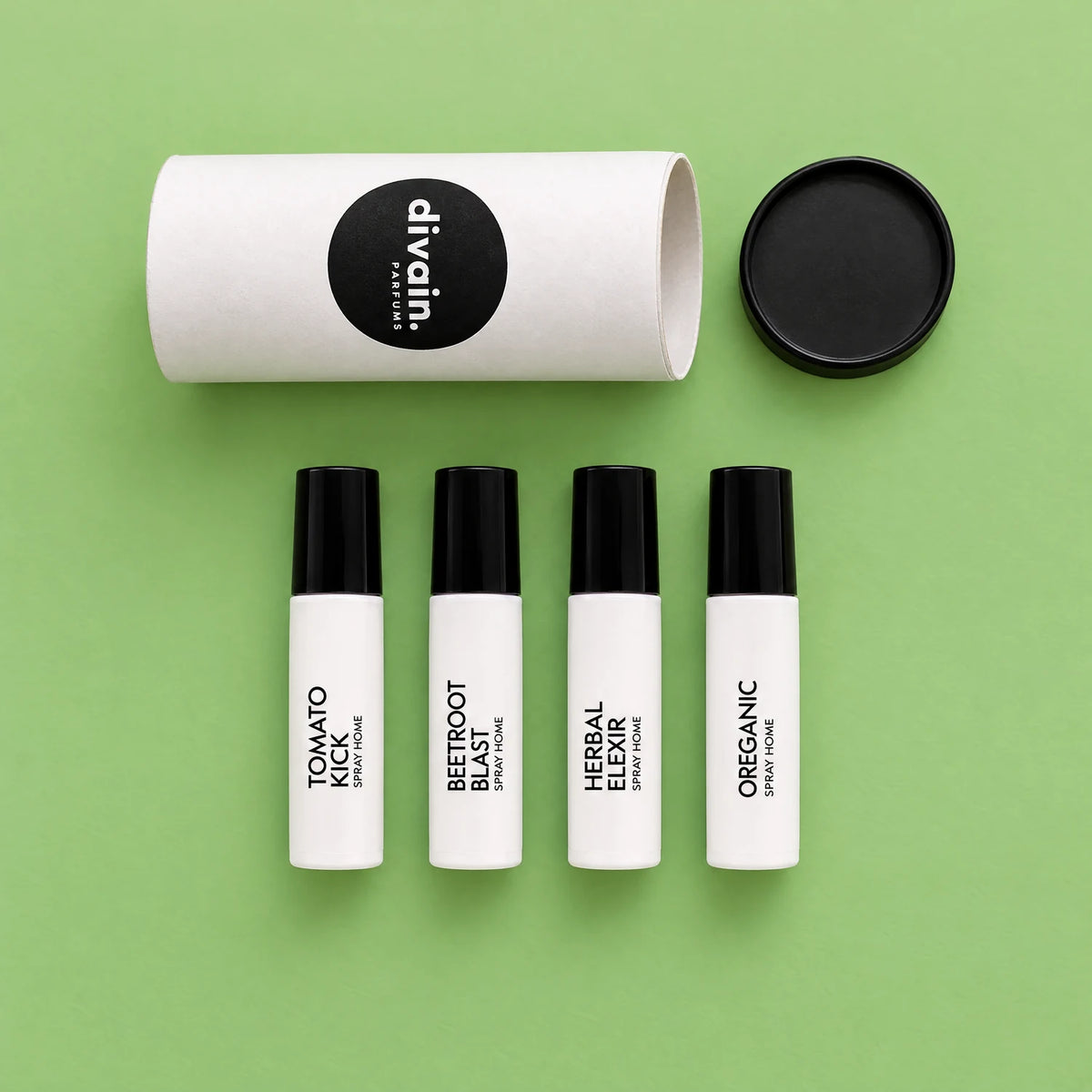 Contenido del estuche: tubo y cuatro sprays de hogar de 10 ml