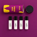 Contenido del estuche: tubo y cuatro perfumes de 10 ml