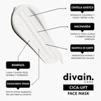 Mascarilla facial divain Care cica-lift con centella asiática, niacinamida y manteca de karité