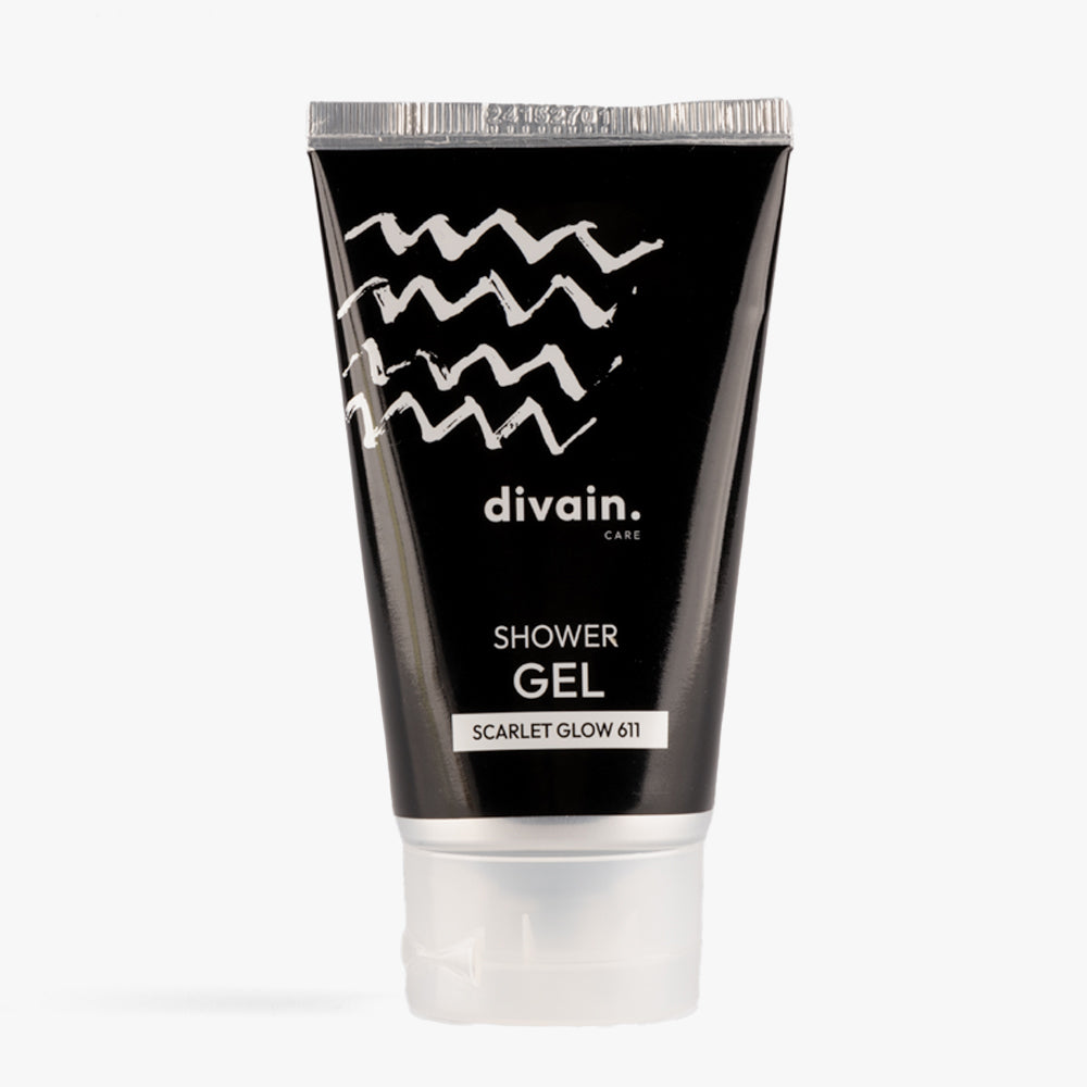 Gel de ducha divain Care, con envase negro e inspirado en el perfume divain 611.