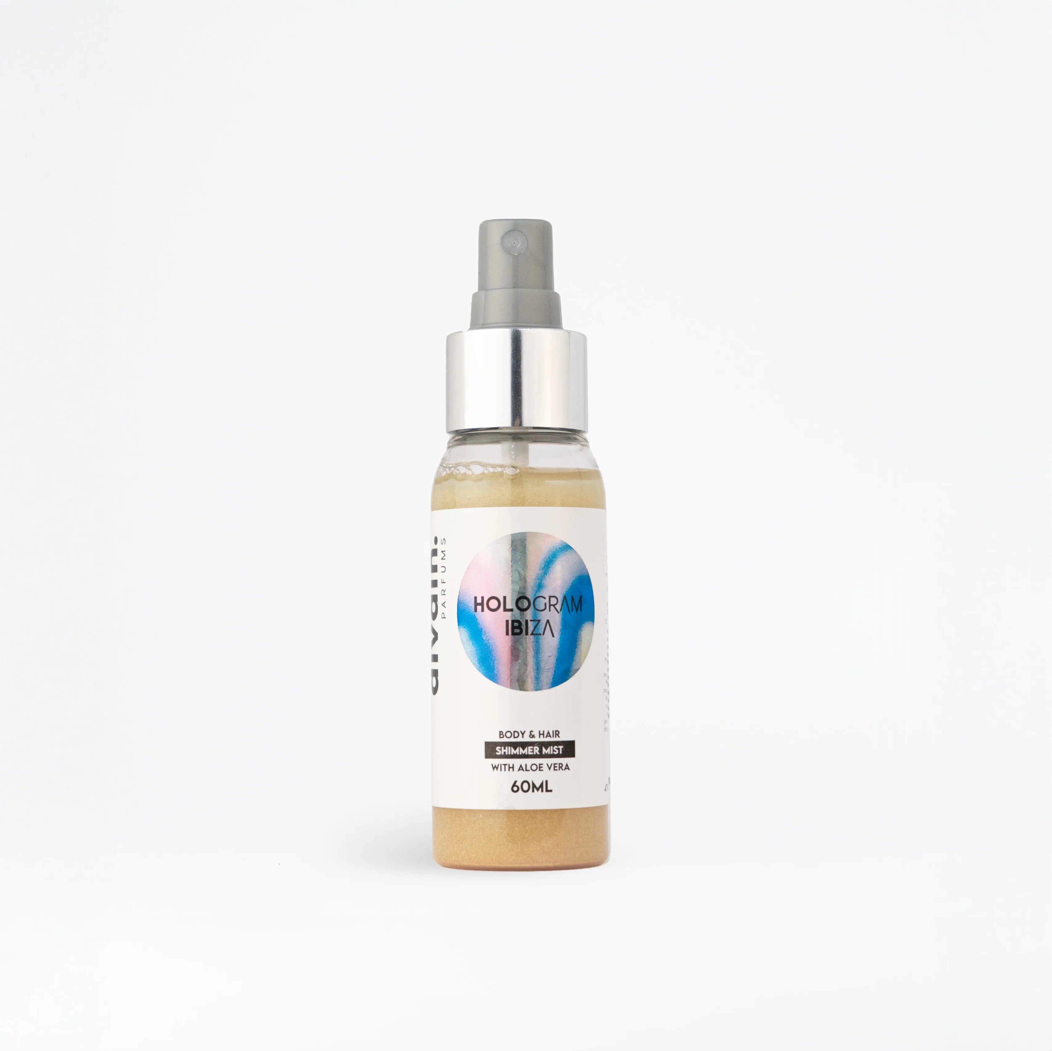 Body splash Ibiza sobre un fondo blanco