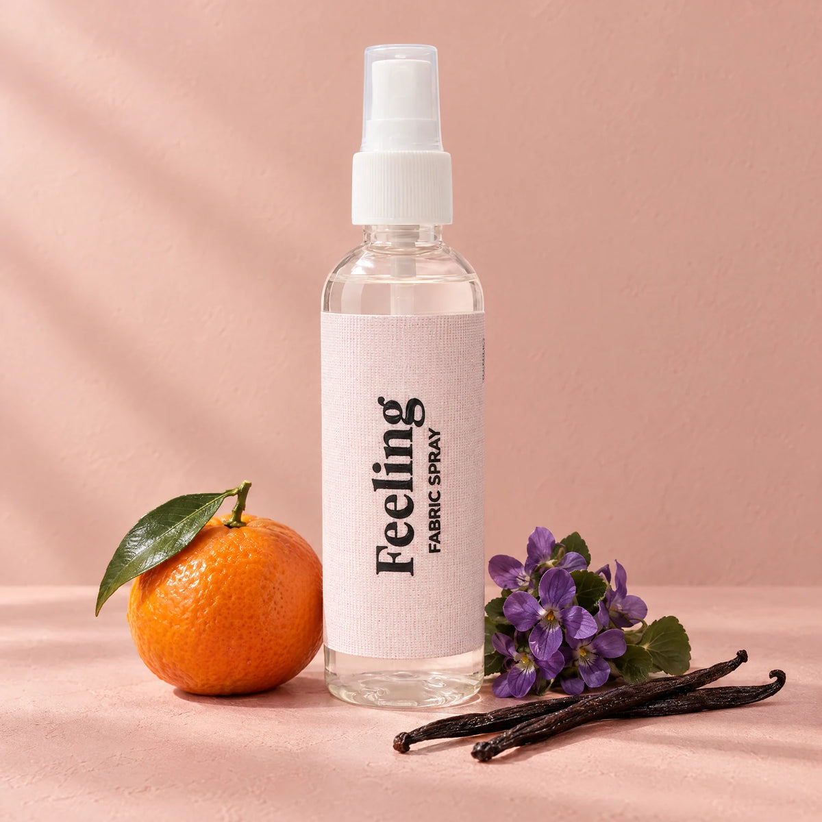 Feeling con mandarina, violetas y vainas de vainilla