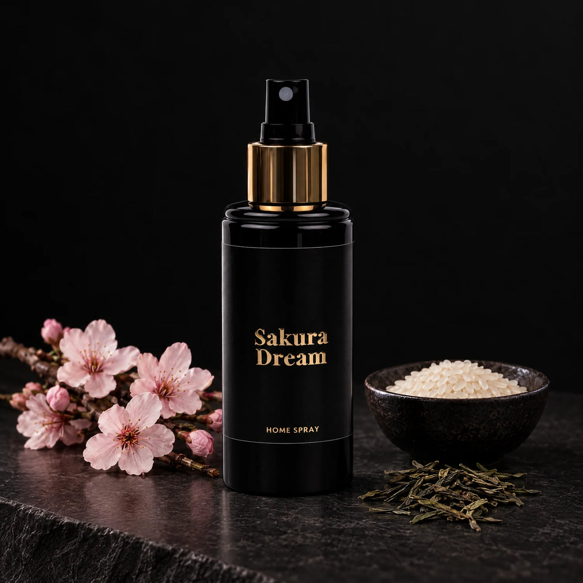 Sakura Dream con flor de cerezo, arroz y té verde