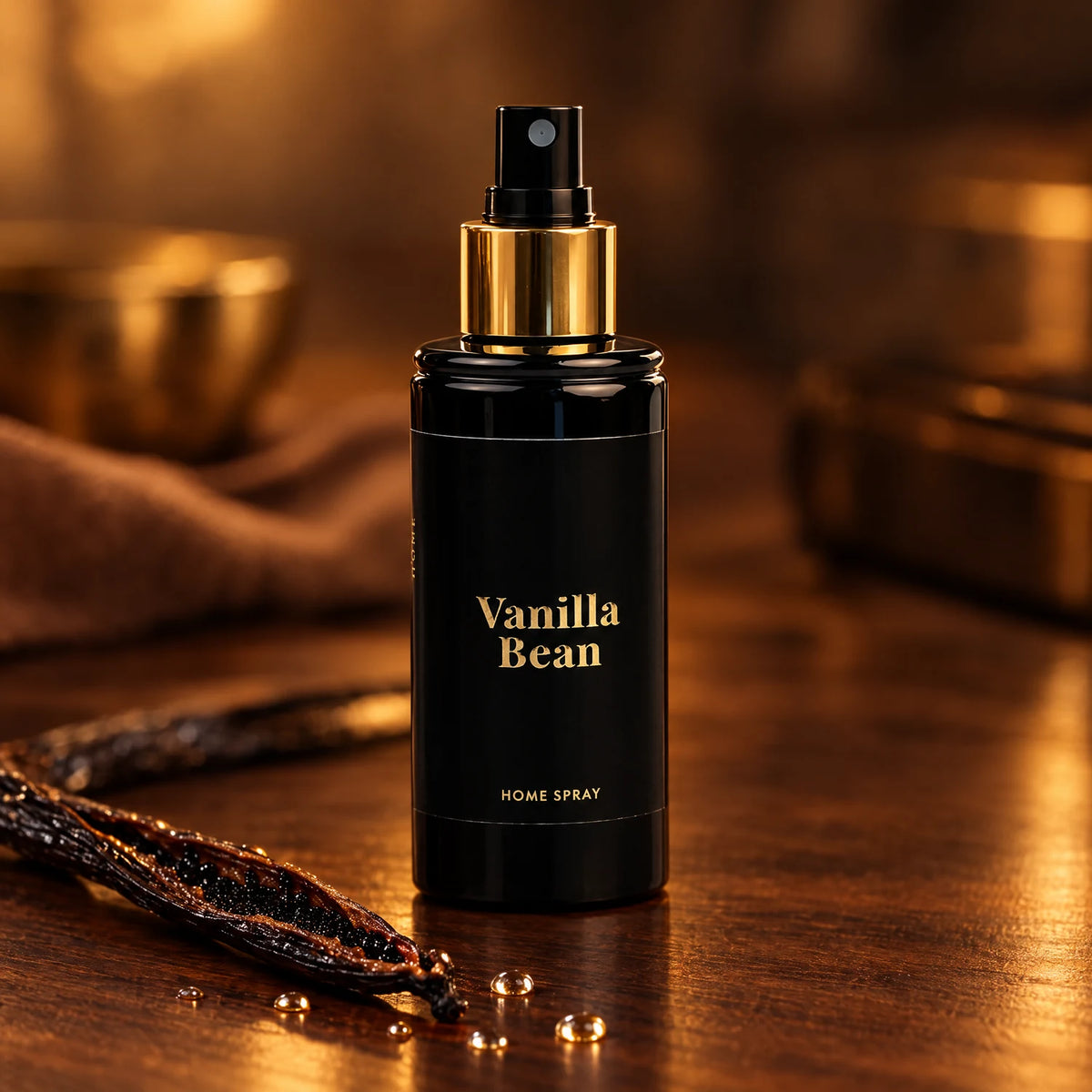Detalle de Vanilla Bean junto a una vaina de vainilla abierta