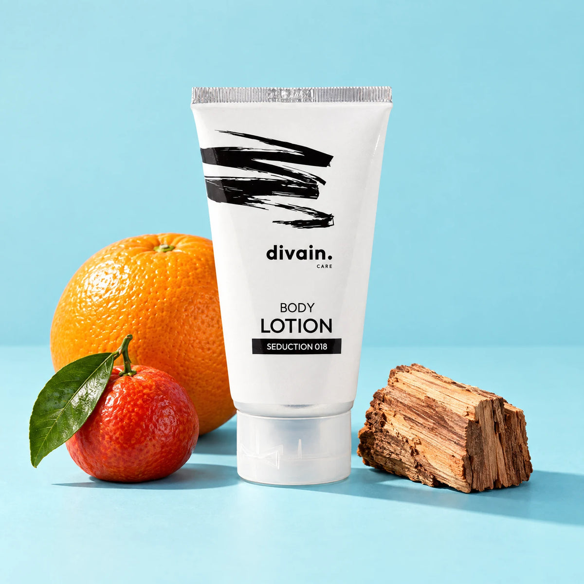 Body Lotion divain.018 con naranja, mandarina y cedro, sus notas olfativas