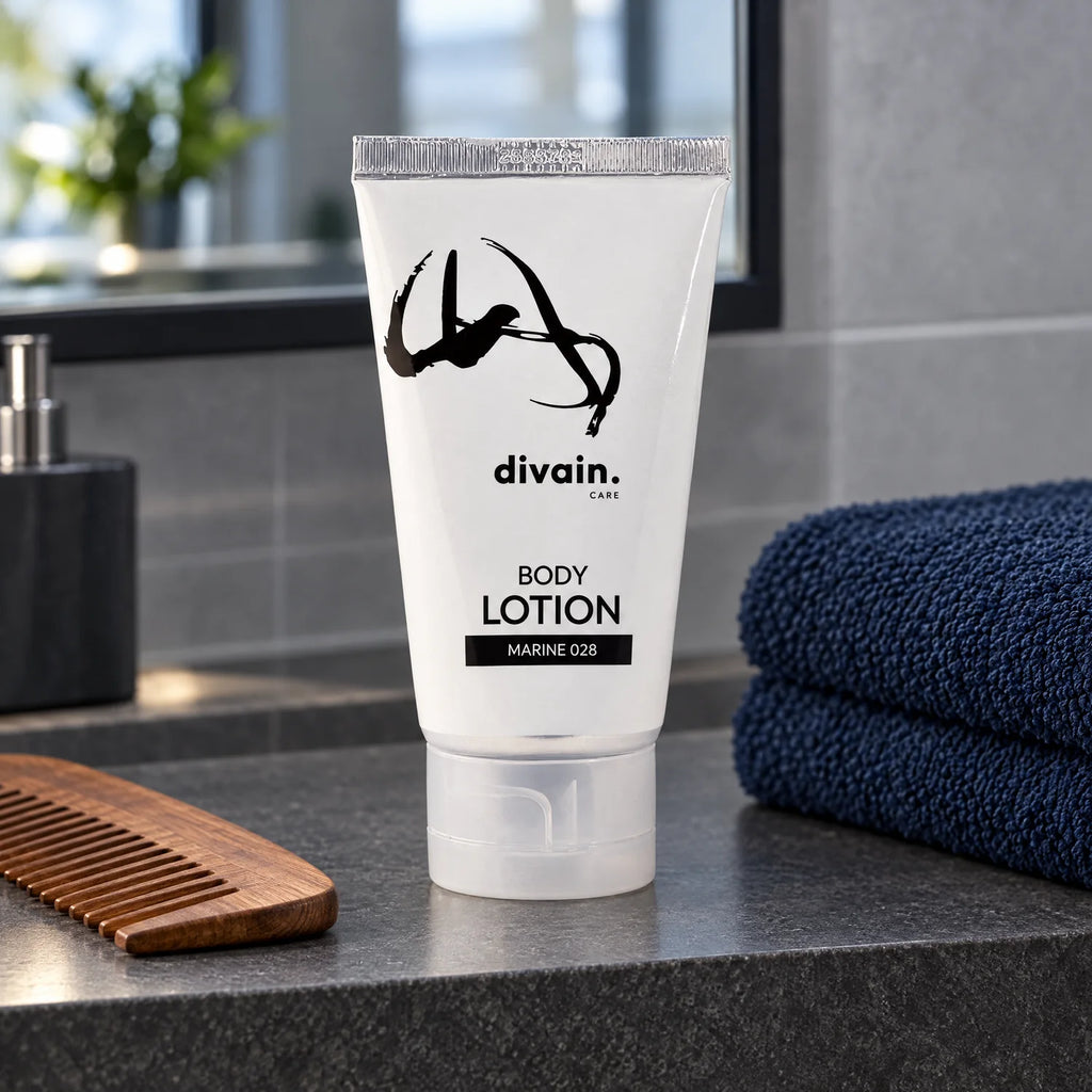Body Lotion divain.028 en el baño