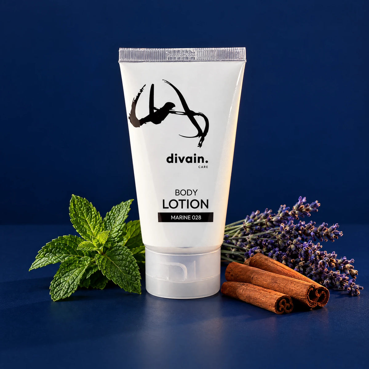 Body Lotion divain.028 con menta, lavanda y canela, sus notas olfativas