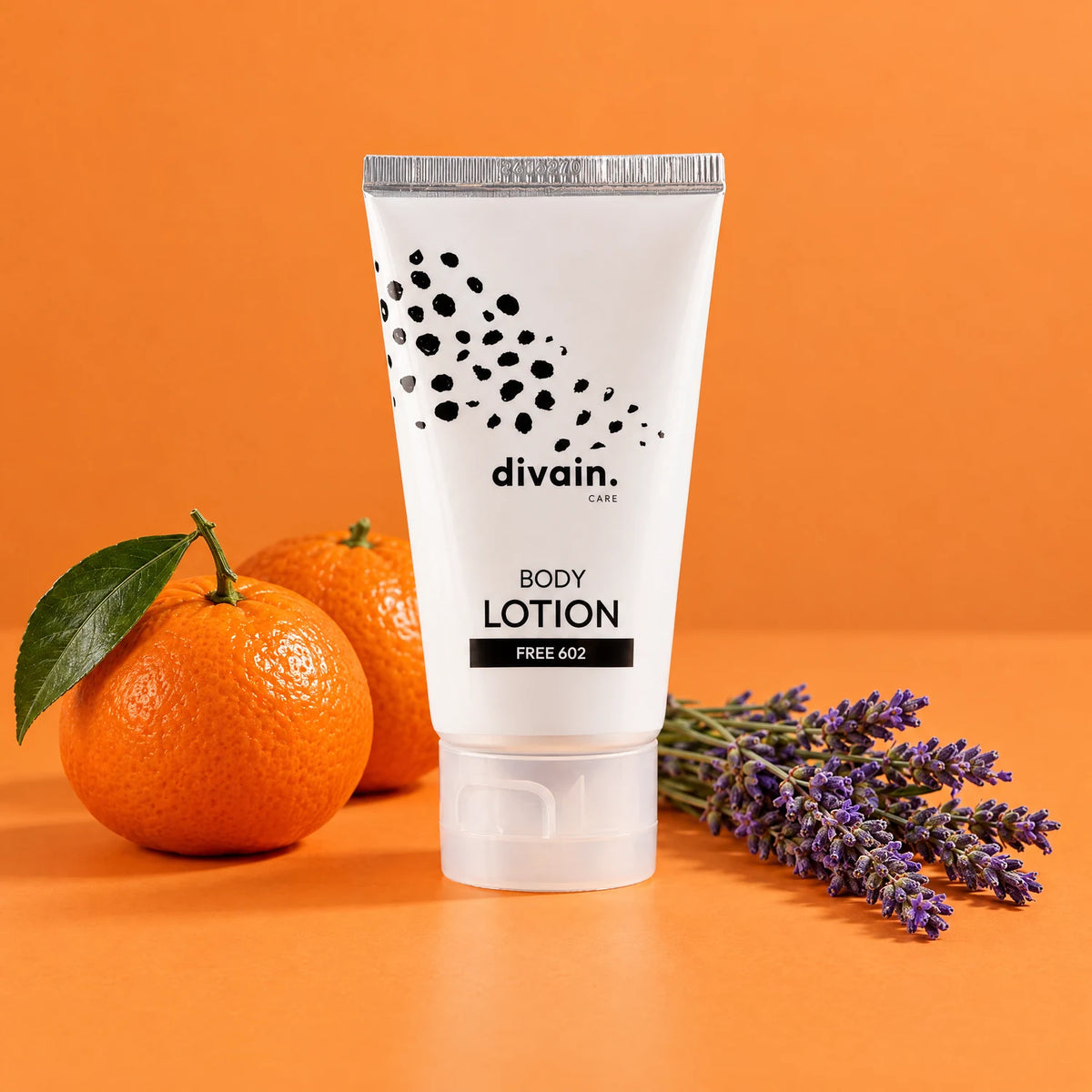 Body Lotion divain.602 con mandarina y lavanda, sus notas olfativas