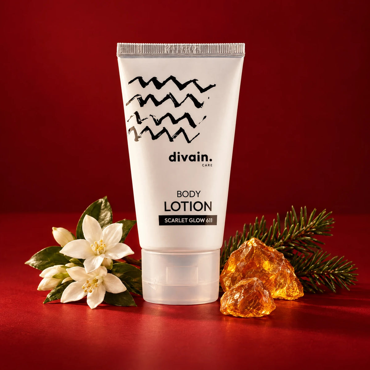 Body Lotion divain.611 con jazmín, ámbar y abeto, sus notas olfativas