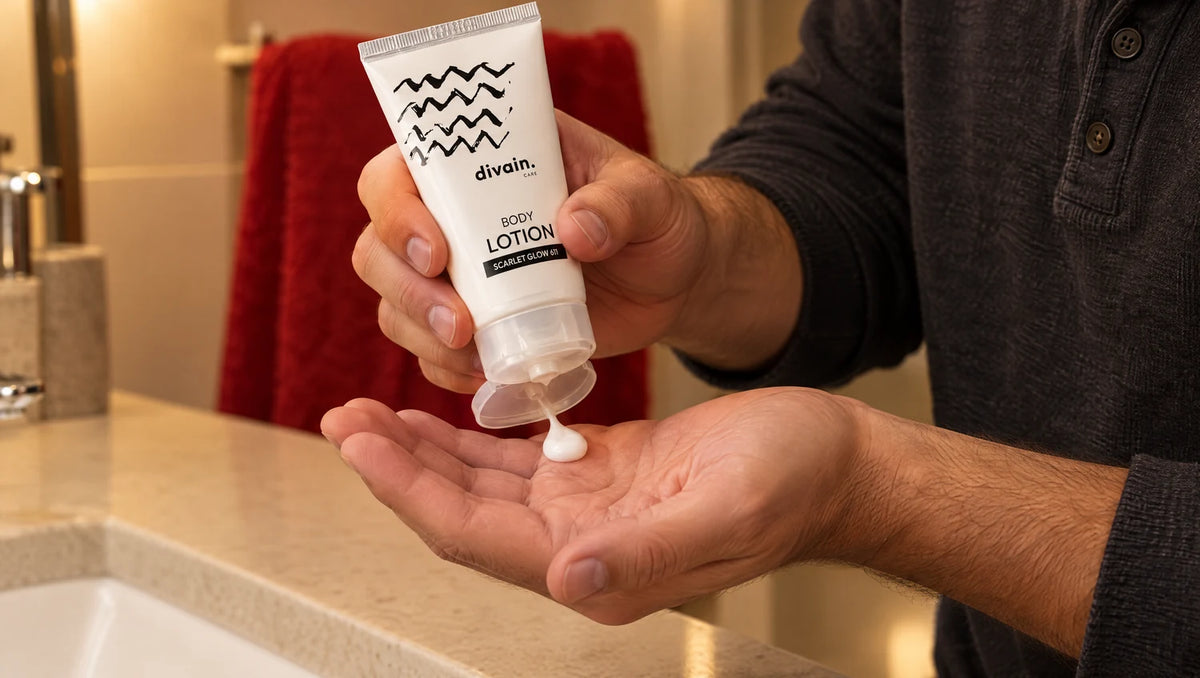 Cómo usar la Body Lotion divain.611: una pequeña cantidad en la palma