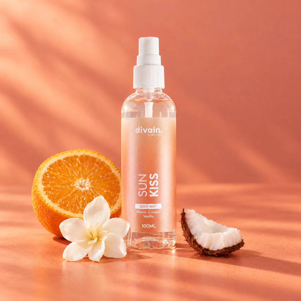 Sun Kiss Body Mist con sus notas olfativas