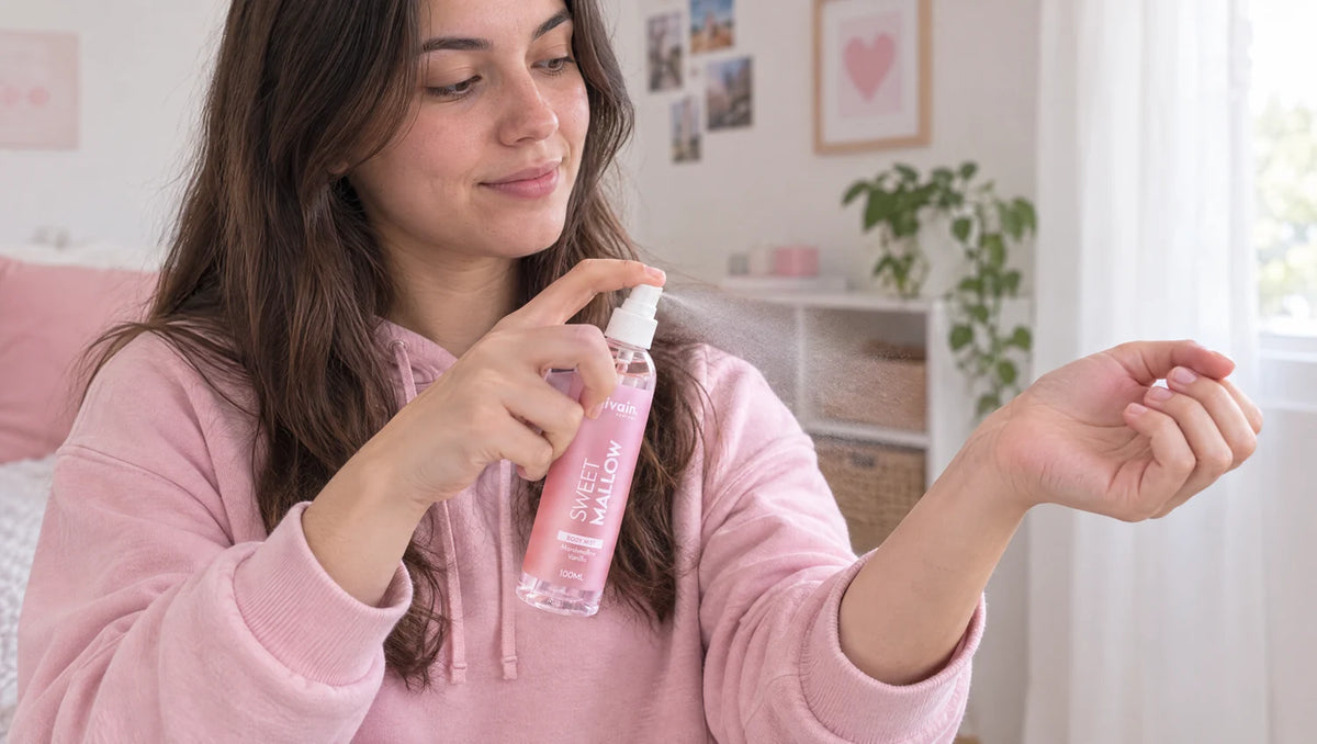 Cómo usar Sweet Mallow Body Mist: vaporizar sobre la muñeca a 20 cm