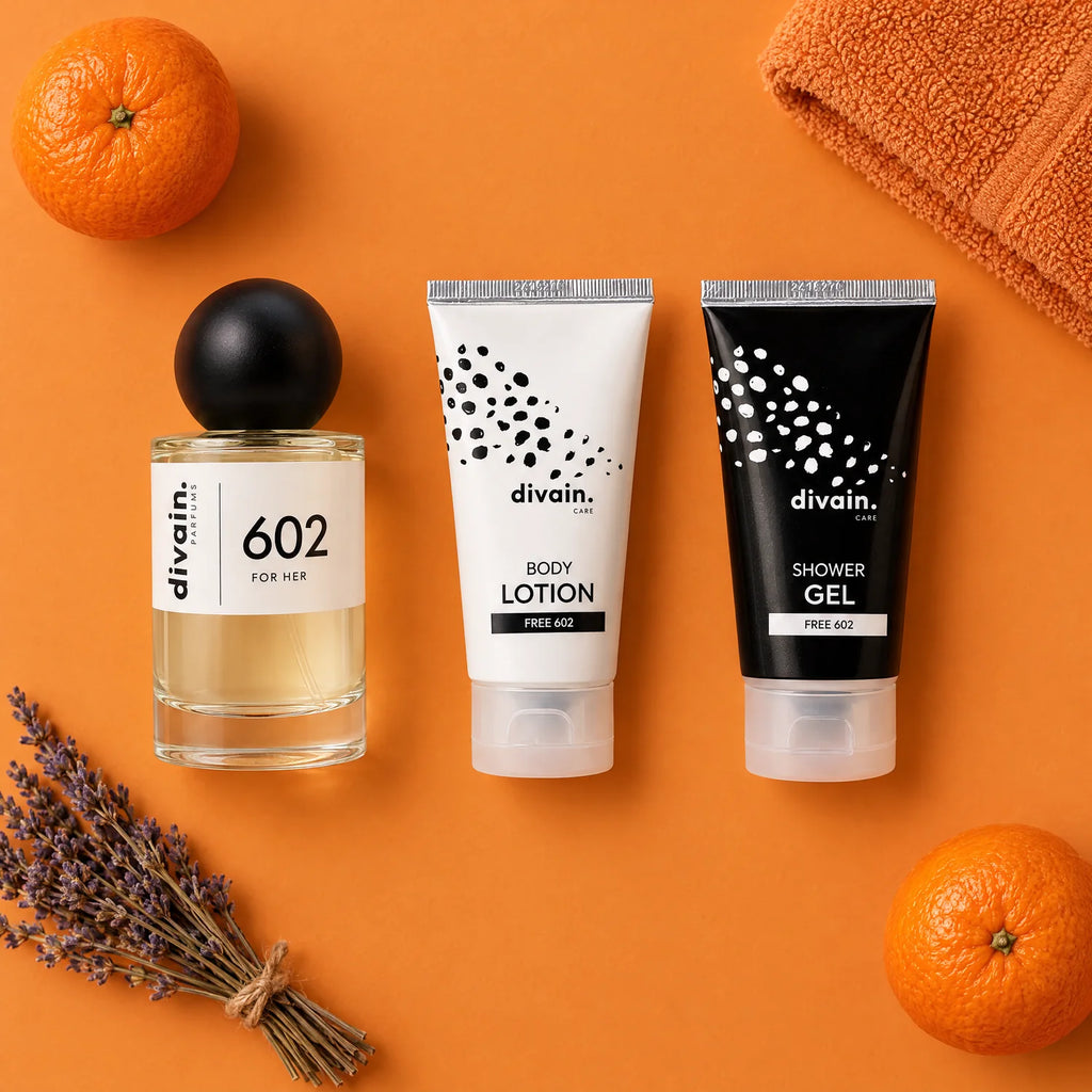 Contenido del Pack divain.602 con mandarinas y lavanda