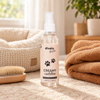 Creamy Cuddles perfume para mascotas en su sitio en casa