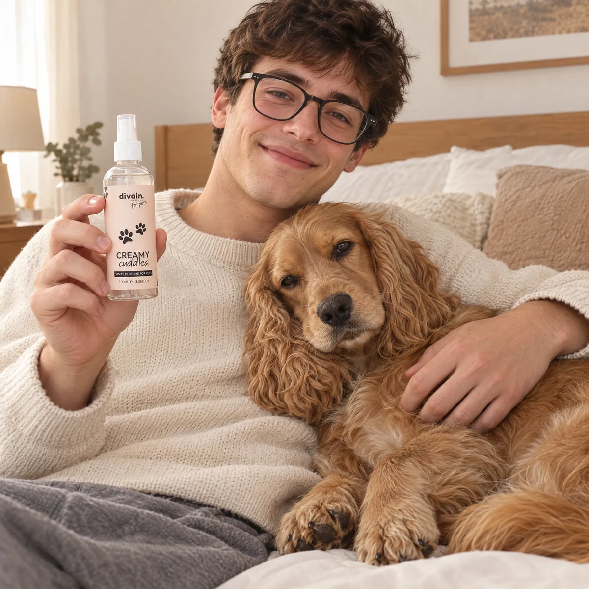 Creamy Cuddles perfume para mascotas en el día a día
