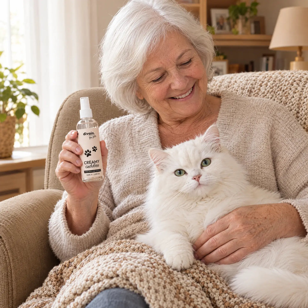 Creamy Cuddles perfume para mascotas en casa