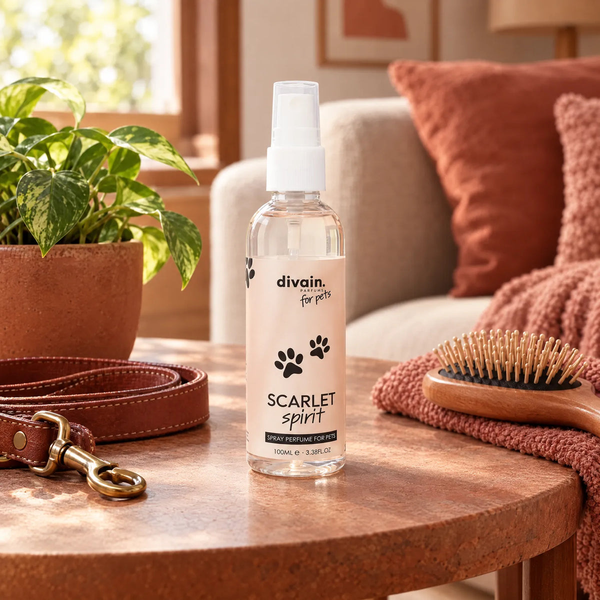 Scarlet Spirit perfume para mascotas en su sitio en casa