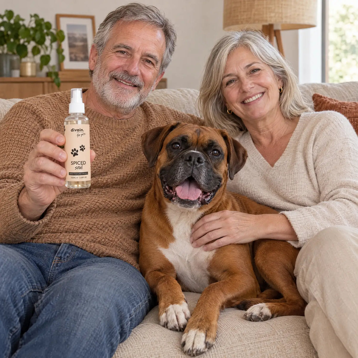Spiced Soul perfume para mascotas en casa