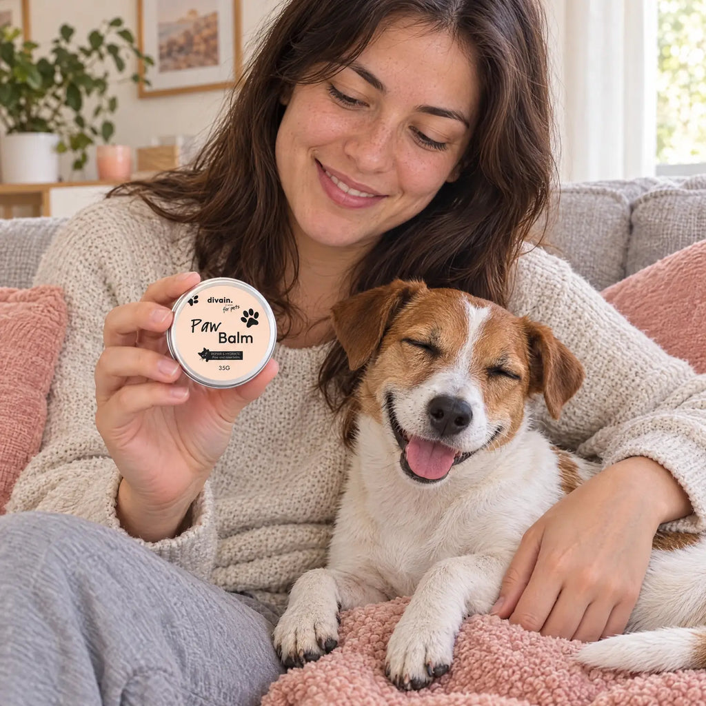 Paw Balm de divain. for pets en el día a día